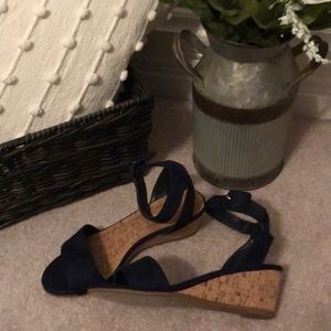 Navy blue wedges
